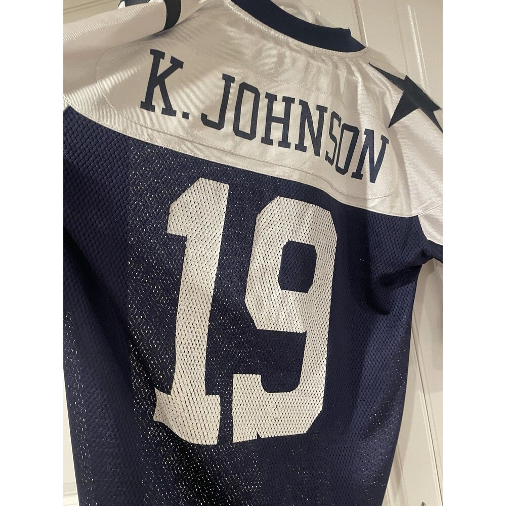 Dallas Cowboys Keyshawn Johnson NFL Throwbacks Jersey 60 Reebok Men's Size M